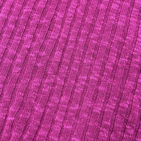 EILEEN FISHER Sweater Sz Large Silk Blend Ribbed Fushia Pink Pullover Lagenlook - Picture 6 of 10